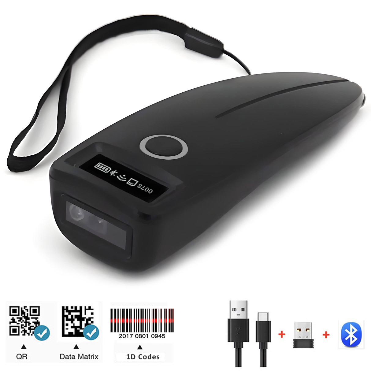 Barcode Scanner Wireless - Сканер штрих-кода Беспроводной 1D 2D сканер
