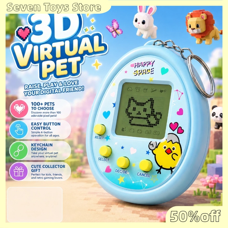 Electronics And Gadgets With Y - Интерактивная 3D-игрушка виртуального питомца Aqua Blue