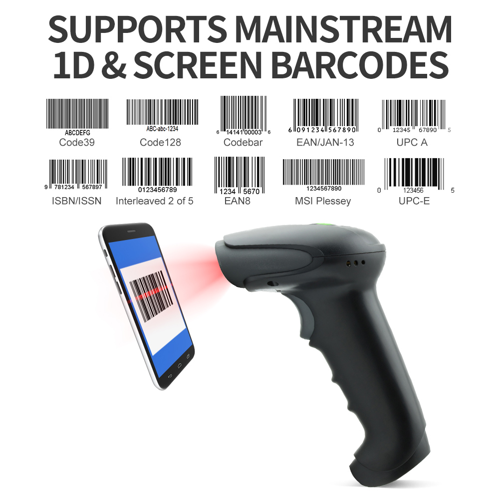 GTCODESTAR Высокоточный 1D CCD – обзор и цена Barcode Scanner Wireless