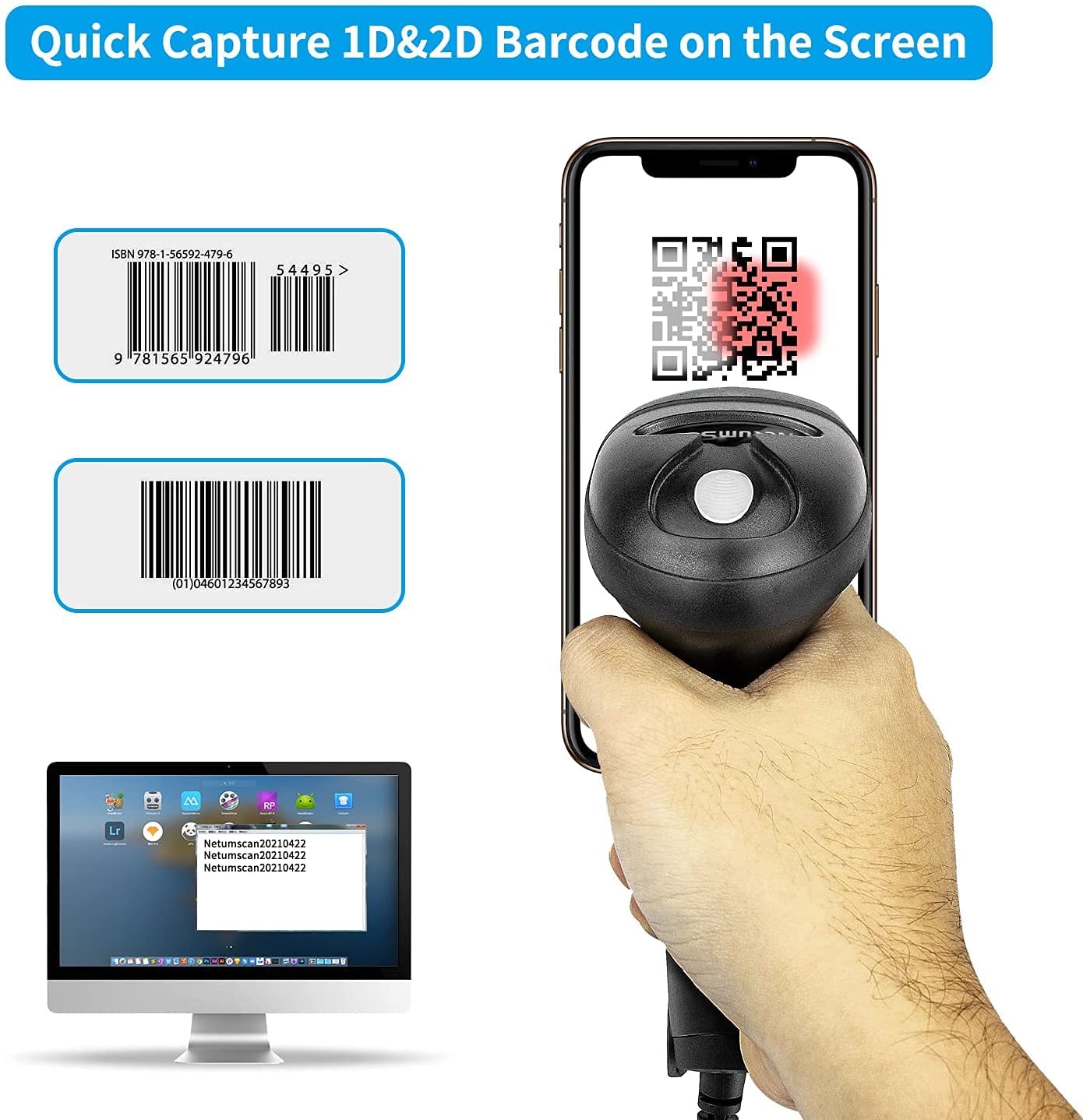 Проводной 2D-сканер штрих-кодо – обзор и цена Barcode Scanner Wireless