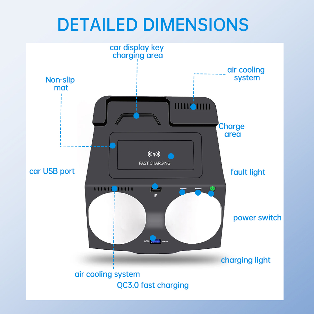 Для BMW 5, 6 серии G30, G38, G – обзор и цена Wireless Phone Charger Pad